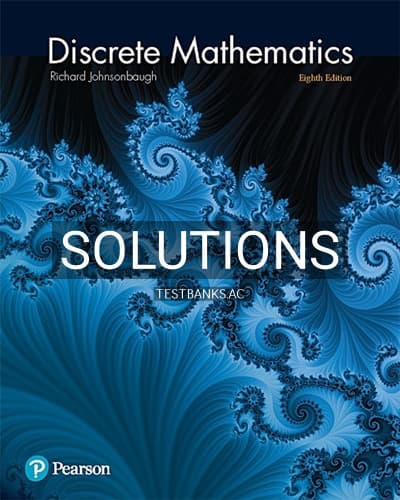 Solutions for Discrete Mathematics 8th Edition by Johnsonbaugh cover