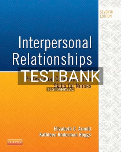 Test Bank for Interpersonal Relationships 7th Edition by Arnold cover