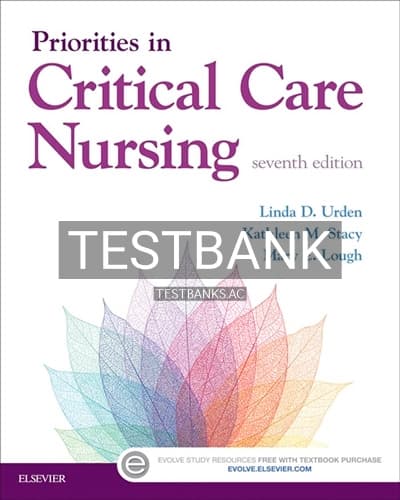 Test Bank for Priorities in Critical Care Nursing 7th Edition by Urden cover