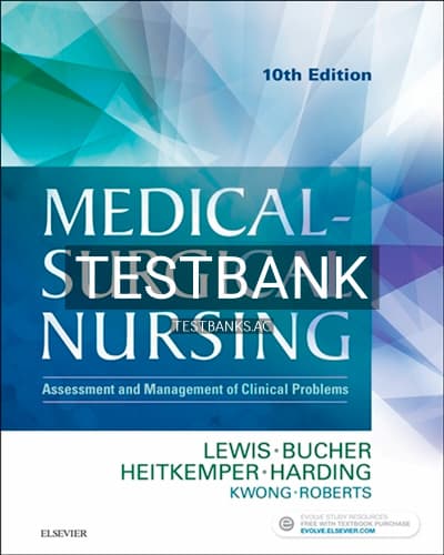 Test Bank for Medical Surgical Nursing 10th Edition by Lewis cover