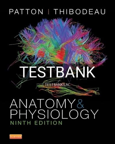 Test Bank for Anatomy and Physiology 9th Edition by Patton cover