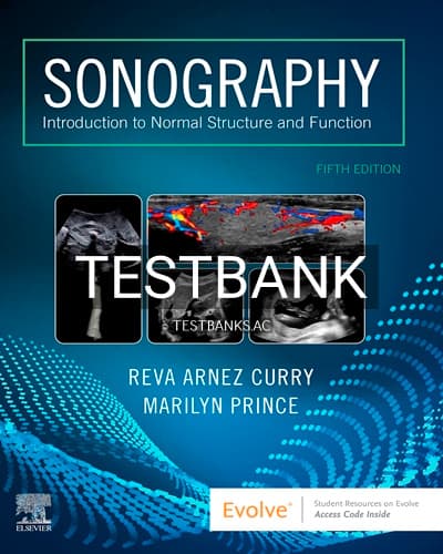 Test Bank for Sonography 5th Edition by Curry cover