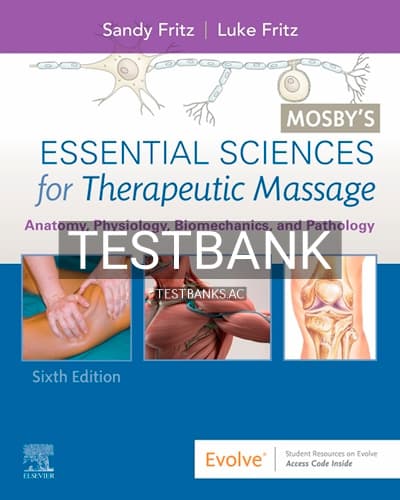 Test Bank for Mosby’s Essential Sciences for Therapeutic Massage 6th Edition by Fritz cover