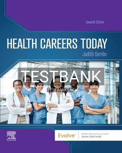 Test Bank for Health Careers Today 7th Edition by Gerdin cover