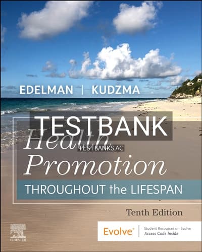 Test Bank for Health Promotion Throughout the Life Span 10th Edition by Edelman cover