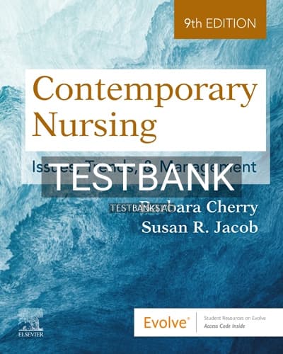 Test Bank for Contemporary Nursing 9th Edition by Cherry cover