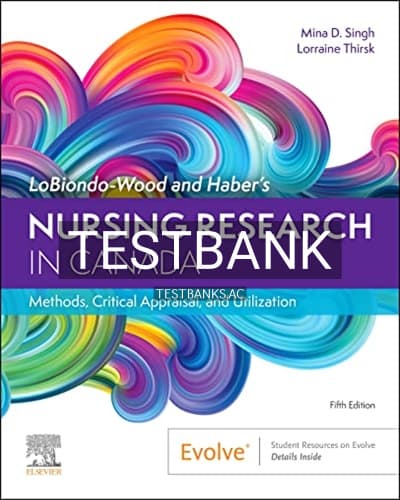 Test Bank for Nursing Research in Canada 5th Edition by Singh cover