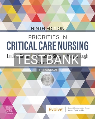 Test Bank for Priorities in Critical Care Nursing 9th Edition by Urden cover