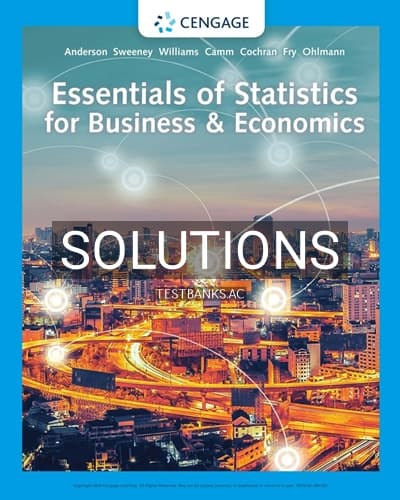 Solutions for Essentials of Statistics for Business and Economics 9th Edition by Anderson cover