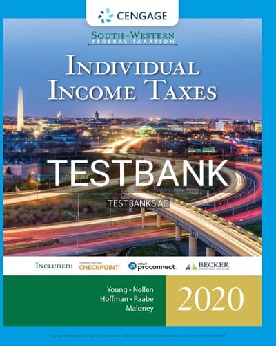 Test Bank for South-Western Federal Taxation 2020 Individual Income Taxes 43rd Edition by Young cover