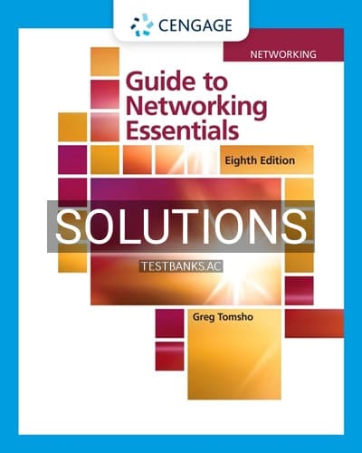Solutions for Guide to Networking Essentials 8th Edition by Tomsho cover