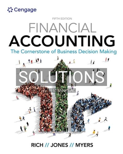 Solutions for Financial Accounting 5th Edition by Rich cover