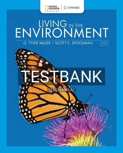 Test Bank for Living in the Environment 20th Edition by Miller cover