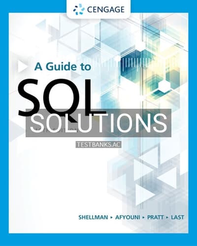 Solutions for Guide to SQL 10th Edition by Shellman cover