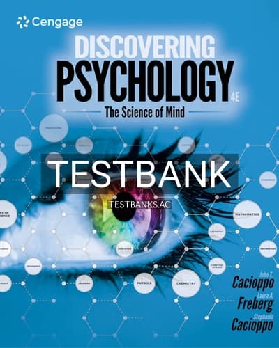 Test Bank for Discovering Psychology 4th Edition by Cacioppo cover