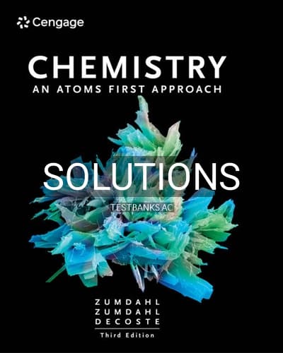 Solutions for Chemistry An Atoms First Approach 3rd Edition by Zumdahl cover