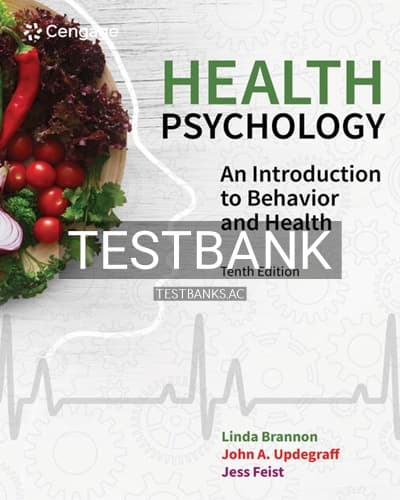 Test Bank for Health Psychology 10th Edition by Brannon cover