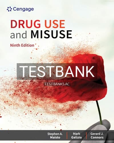 Test Bank for Drug Use and Misuse 9th Edition by Maisto cover