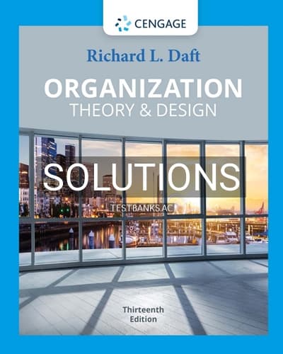 Solutions for Organization Theory & Design 13th Edition by Daft cover