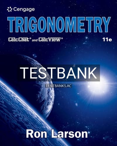 Cover for Test Bank for Trigonometry 11th Edition by Larson