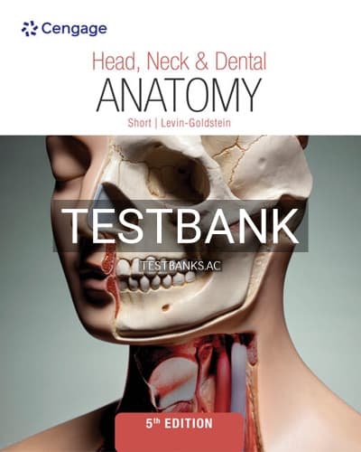 Test Bank for Head Neck and Dental Anatomy 5th Edition by Short cover