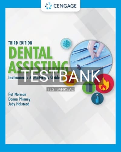Test Bank for Dental Assisting Instruments and Materials Guide 3rd Edition by Norman cover