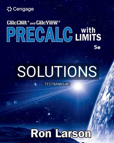 Solutions for Precalculus with Limits 5th Edition by Larson cover