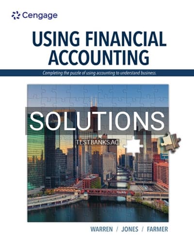 Cover for Solutions for Using Financial Accounting 1st Edition by Warren