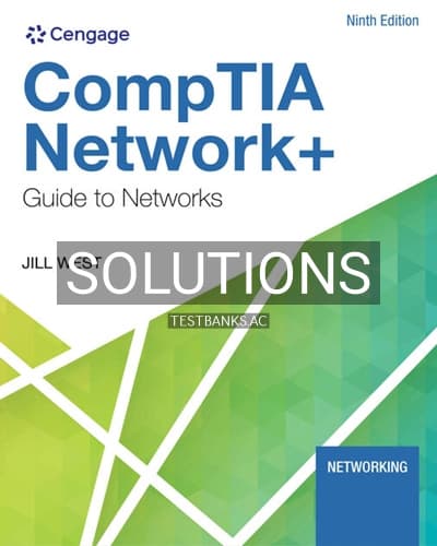 Solutions for CompTIA Network Guide to Networks 9th Edition by West cover