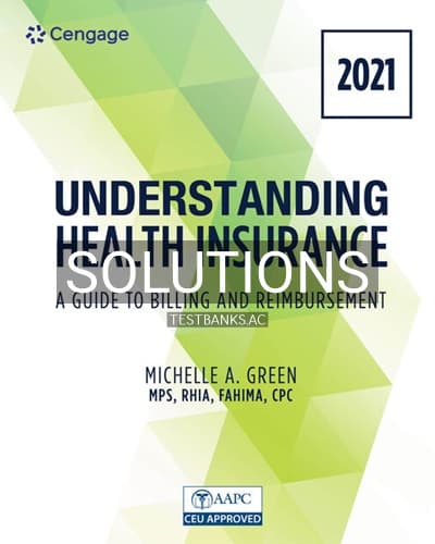 Cover for Solutions for Understanding Health Insurance 16th Edition by Green