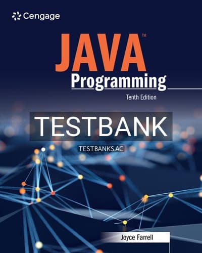 Test Bank for Java Programming 10th Edition by Farrell cover