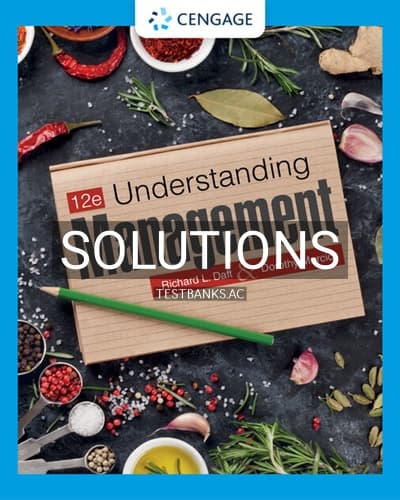 Cover for Solutions for Understanding Management 12th Edition by Daft