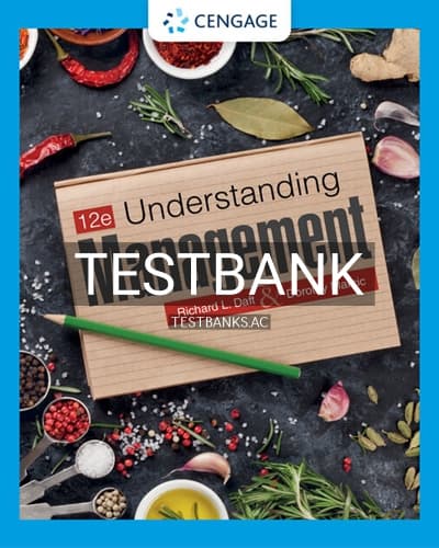 Cover for Test Bank for Understanding Management 12th Edition by Daft