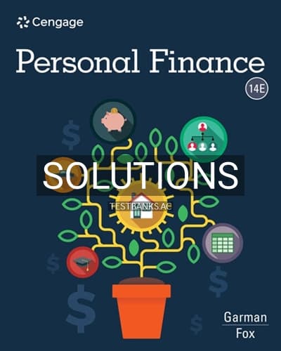 Solutions for Personal Finance 14th Edition by Garman cover