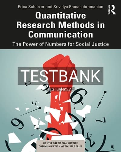 Test Bank for Quantitative Research Methods in Communication 1st Edition by Scharrer cover