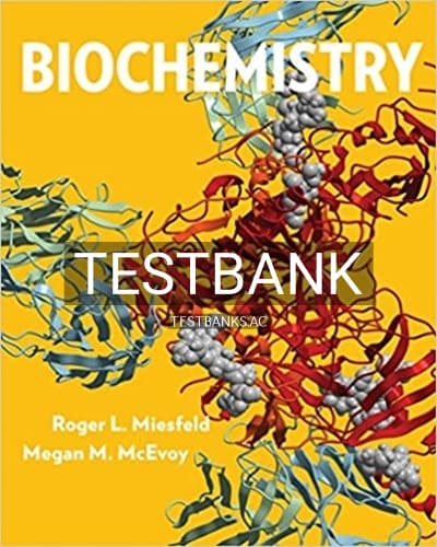 Test Bank for Biochemistry 1st Edition by Miesfeld cover