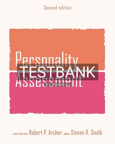 Test Bank for Personality Assessment 2nd Edition by Archer cover
