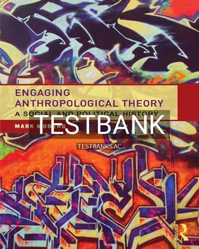 Test Bank for Engaging Anthropological Theory 2013 Edition by Moberg cover