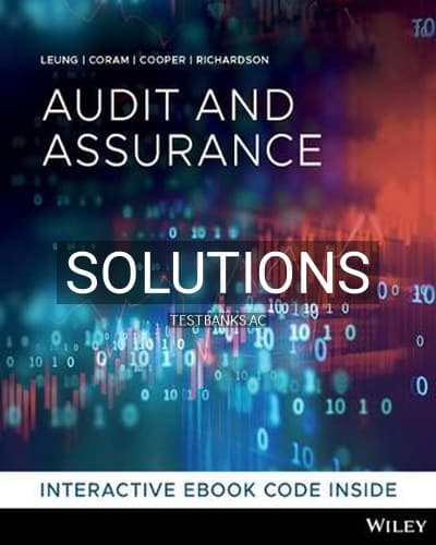 Solutions for Audit and Assurance Services 1st Edition by Leung cover