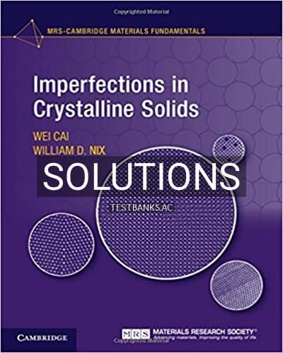 Solutions for Imperfections in Crystalline Solids 1st Edition by Cai cover
