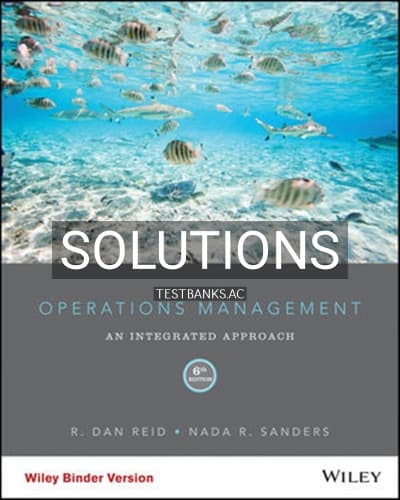 Solutions for Operations Management 6th Edition by Reid cover