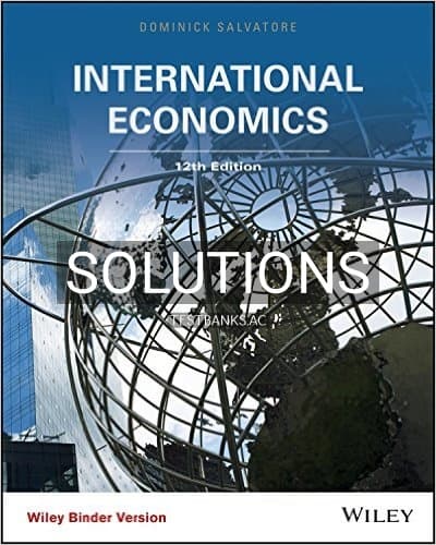Solutions for International Economics 12th Edition by Salvatore cover