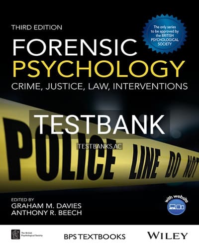 Test Bank for Forensic Psychology 3rd Edition by Davies cover