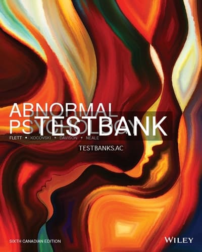Test Bank for Abnormal Psychology 3rd Edition by Flett cover