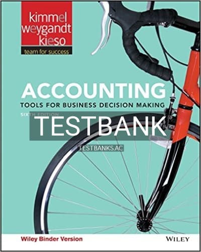 Test Bank for Accounting Tools for Business Decision Making 6th Edition by Kimmel cover