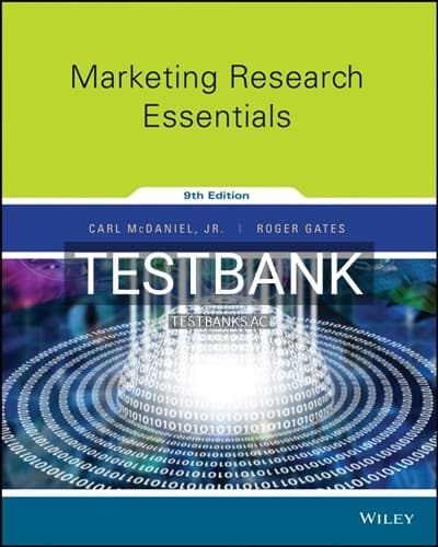 Test Bank for Marketing Research Essentials 9th Edition by McDaniel cover