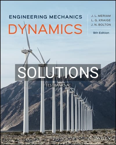 Solutions for Engineering Mechanics Dynamics 9th Edition by Meriam cover
