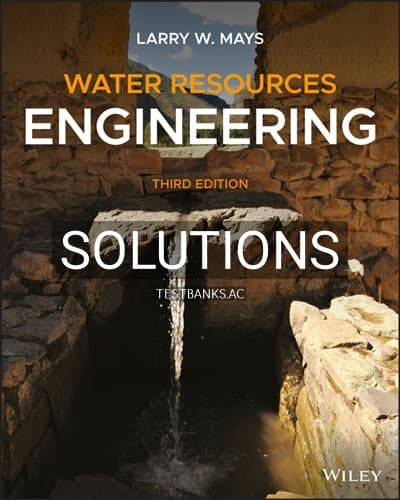 Cover for Solutions for Water Resources Engineering 3rd Edition by Mays