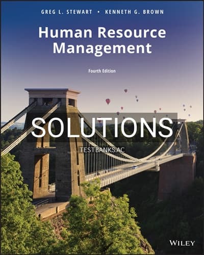 Solutions for Human Resource Management 4th Edition by Stewart cover