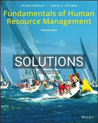 Solutions for Fundamentals of Human Resource Management 13th Edition by Verhulst cover